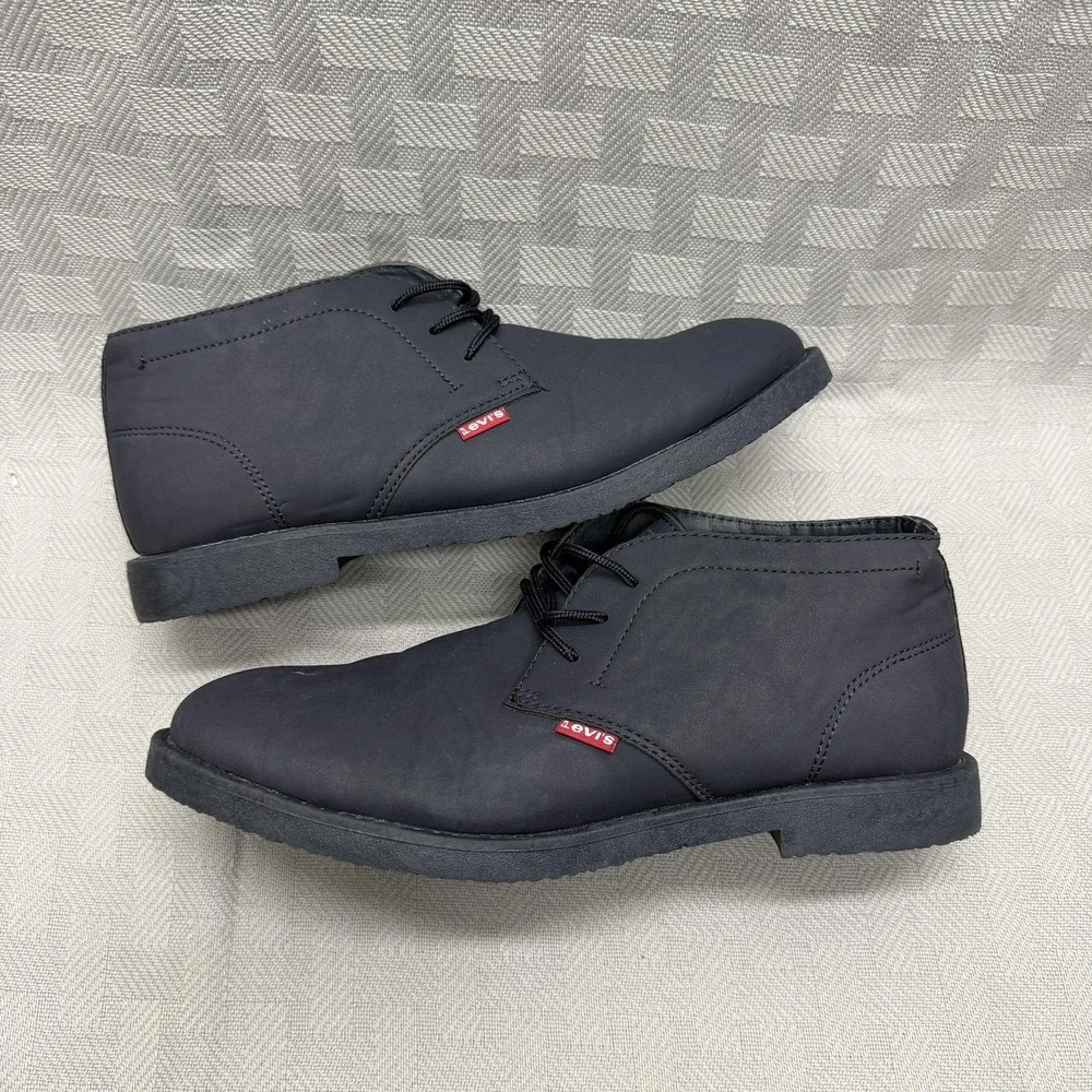 Levi's Chukka Boots Mens Size 9.5 Black Synthetic Upper Casual Lace Up 51801509U